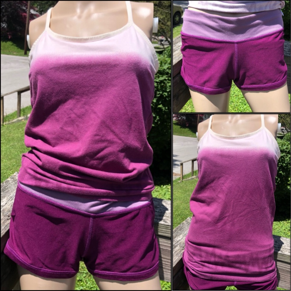 - Nike L Plum Dip-Dye Fitness Set! EUC!